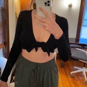 Black crop top